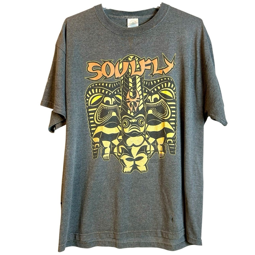 Vintage 2006 SoulFly Tour T-shirt Metal Band Tee Size Large Y2K Tour Dates